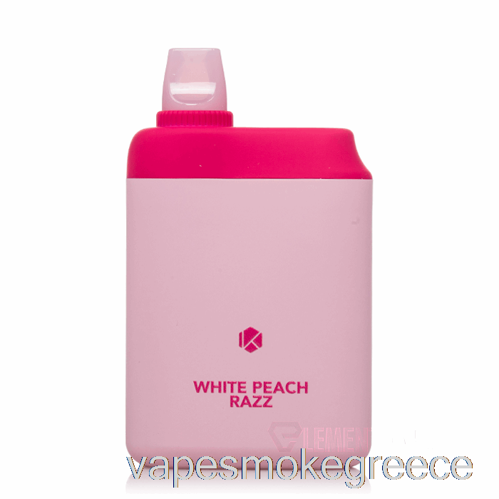 Vape Greece Kadobar X Pk Brands Pk5000 μιας χρήσης λευκό ροδάκινο Razz